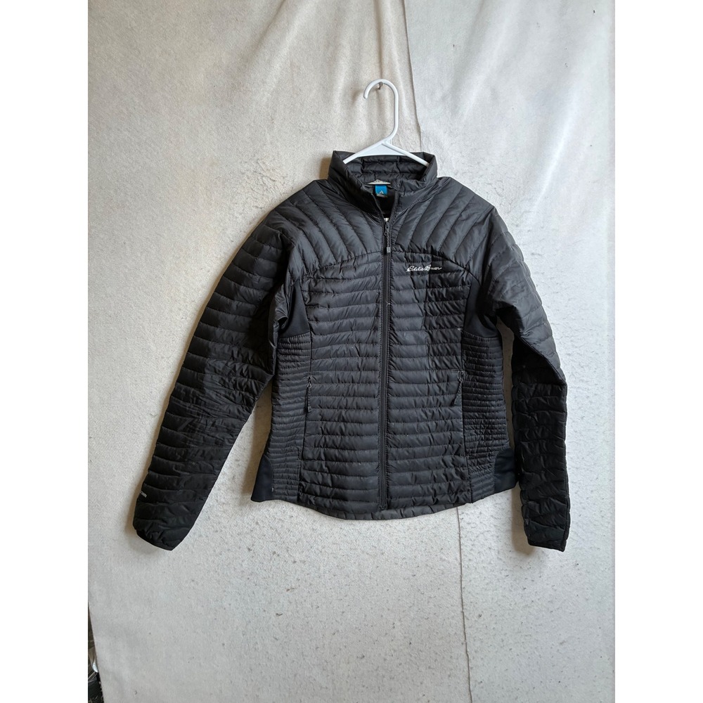 Eddie Bauer First Ascent StormDown 800 Puffer Jacket Womens Small Black Full Zip